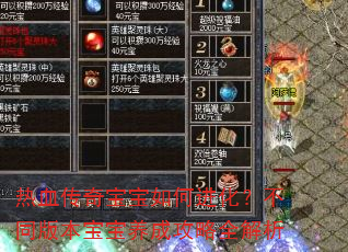 ��Ѫ���汦����ν�������ͬ�汾�������ɹ���ȫ����